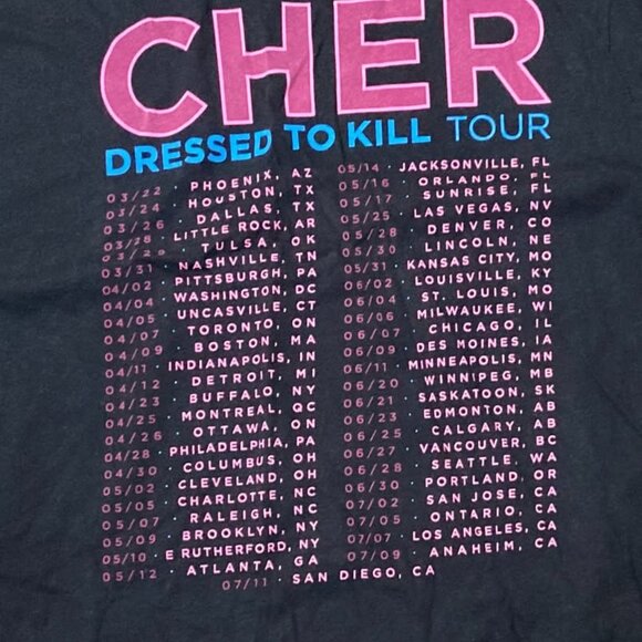 Cher Concert T-Shirt - Women's Size Large - 2014 Dressed To Kill Tour - Picture 3 of 3